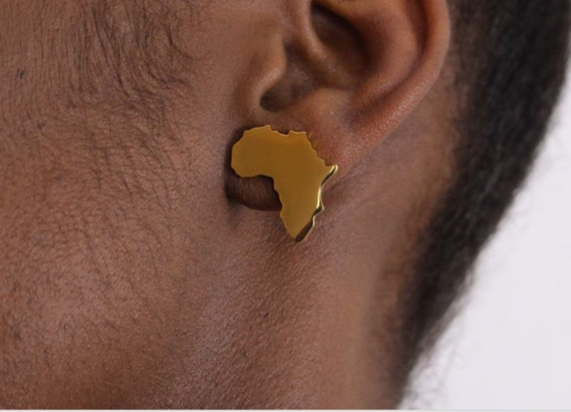 Afreekah Gold Stud Earrings